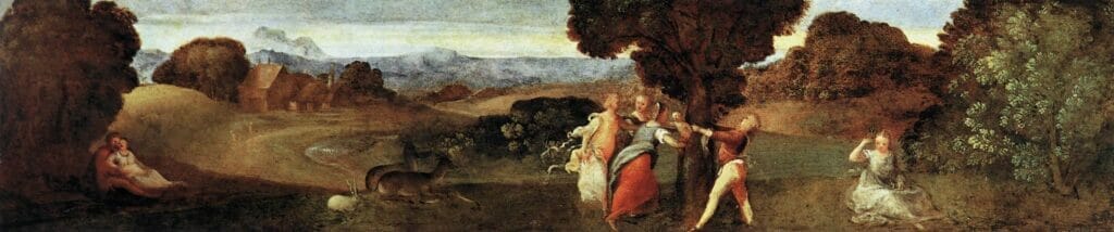 The birth of Adonis, Titian Vecellio,  Image courtesy of Wikimedia Commons