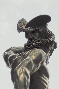 Detail of the bronze sculpture Perseus Benvenuto Cellini