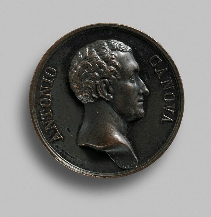 Medal with Portrait of Antonio Canova. Memorial Monument